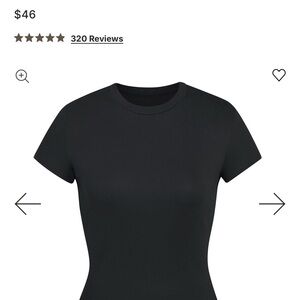 SKIMS Cotton Rib T Shirt Scoot Small